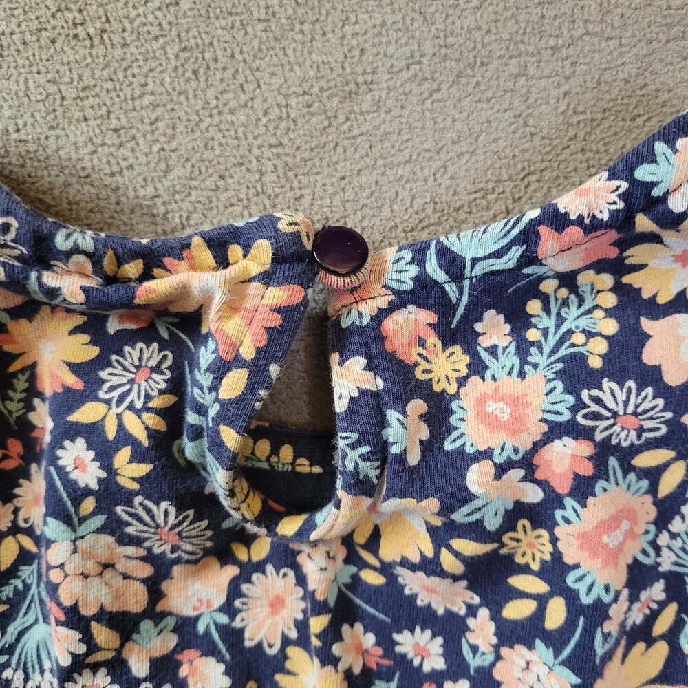 CYNTHIA ROWLEY Dress Baby Girl 18 Months Vintage Pink Blue Cinched Waist Floral - Picture 5 of 12